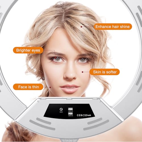 White 22" Ring Light for iPad iPhone with 75" Tripod Stand Barber