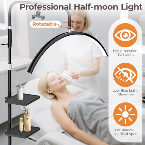 Half Moon Lash Light Dimmable Esthetician Floor Lamp