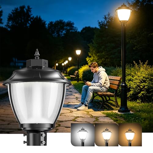 100W LED Post Top Light with Dusk to Dawn Photocell