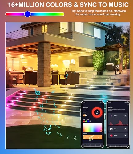 120V Indoor Outdoor Smart LED Step Lights (6 Count)