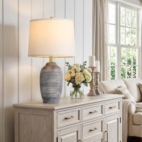 24.5" Vintage Ceramic Table Lamp Single
