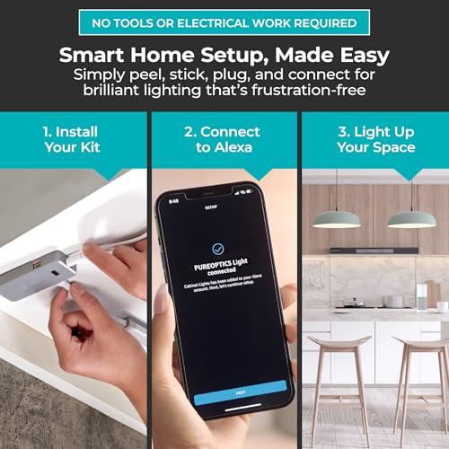 Works with Alexa Smart Under Cabinet Lighting Kit