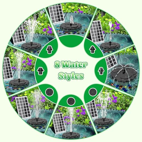 Floating Solar Fountain Kit Works in Shade