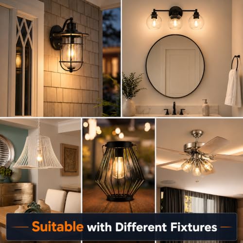 A19 Vintage Dimmable LED Light Bulbs (6 Count)