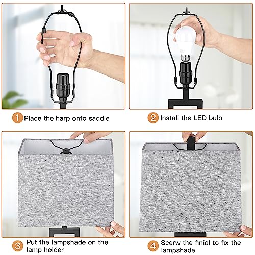 23.5" Touch Control Table Lamps Set of 2 (2 Count)