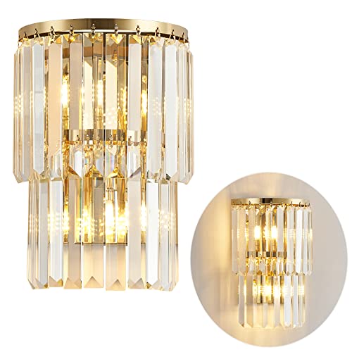 2 Lights Modern Crystal Wall Light