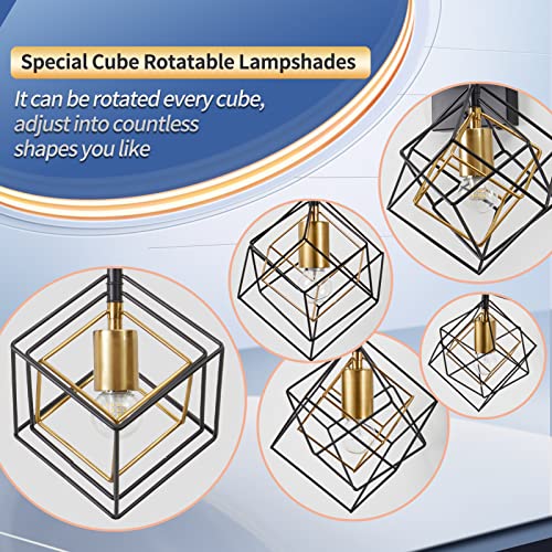 Bathroom Vanity Light with 2 Bulbs Bathroom Light Fixtures Over Mirror with 2 Rotatable Cube Shades Modern Wall Mounted Matte Black