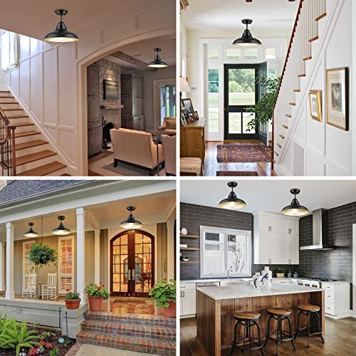 Farmhouse Semi Flush Mount Ceiling Lights (2 Count)