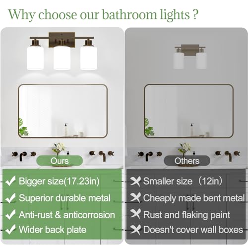 3 Light Bathroom Light Fixtures