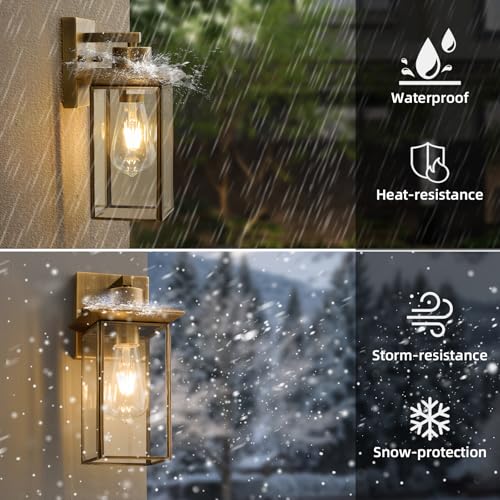 Brass outdoor sconces (2 Count)