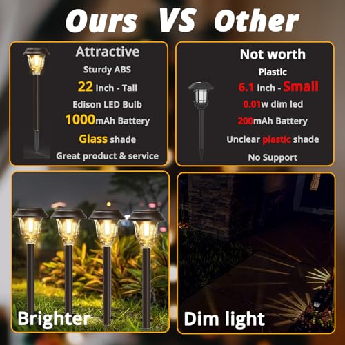 Solar Lights Outdoor Waterproof (6 Count)