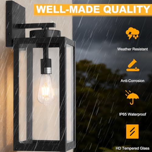 20" Large Outdoor Wall Lights with Closed Bottom (2 Count)