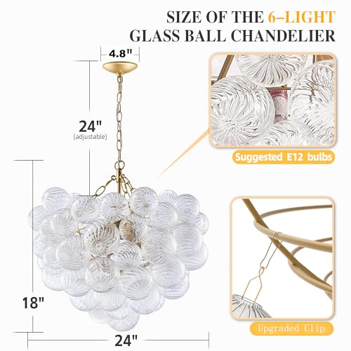 Nordic Bubble Ball Glass Chandelier