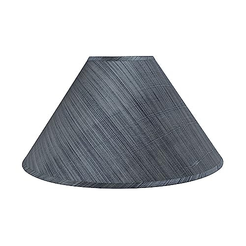 32203A Hardback Empire Spider Lamp Shade in Grey & Black
