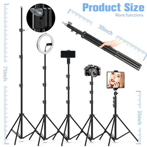 Blue 22" Ring Light for iPad iPhone with 75" Tripod Stand Barber