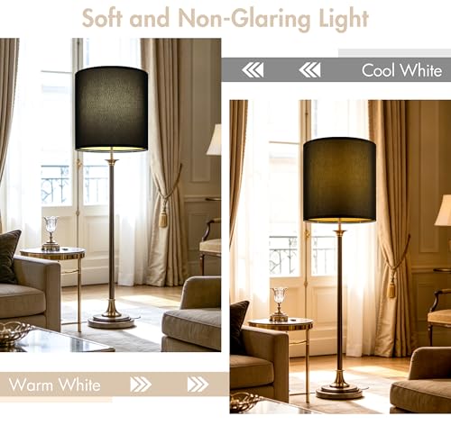 14x14x15 Inch Large Tall Drum Lamp Shades Set of 2 (2 Count)