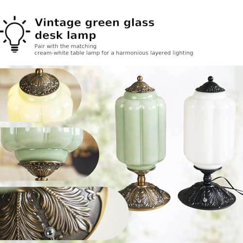 Milk Glass Touch Table Lamp