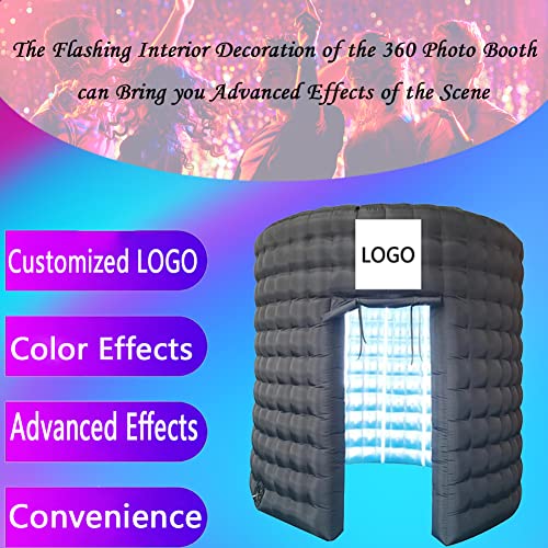 Inflatable Background Wall Suitable for 360 Photo Booth Machine with Silver Reflective Background 158inch Customize Logo Suitable for 360 Photo Booth Machines