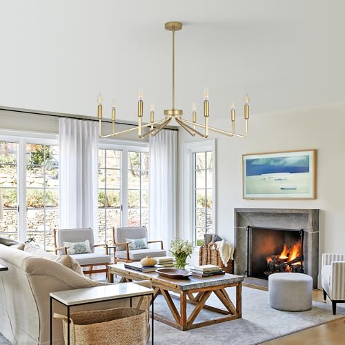 8 Light Gold Chandelier