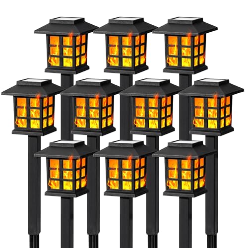 Solar Lights Outdoor Waterproof 10 Pack (6 Count)