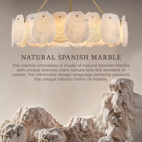 Round Alabaster Chandelier