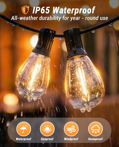 200FT LED Outdoor String Lights with Remote