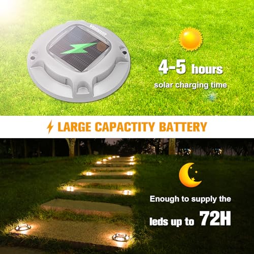 Solar Driveway Marker Lights Dock Marine Led Deck Outdoor 16 Pack (16 Count)