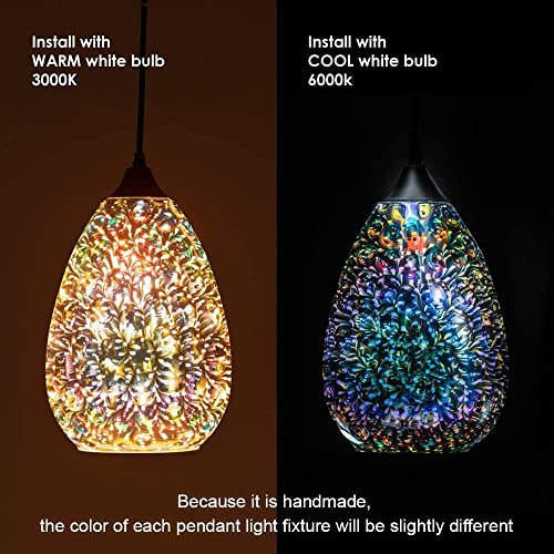 Modern 3D Pendant Lights Kitchen Island 3 Pack