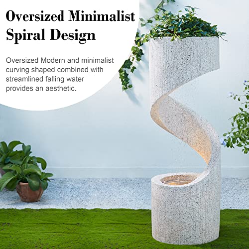 Outdoor Water Fountain with LED Light