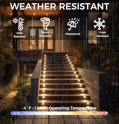 3 Color 120V Dimmable LED Indoor Outdoor Step Light (12 Count)