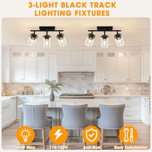 3 Lights Semi Flush Mount Ceiling Light