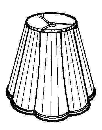 BS-754W-13EG Bottom Scallop Gather Pleat Basic Lamp Shade, 5 x 13 x 8.75, Eggshell
