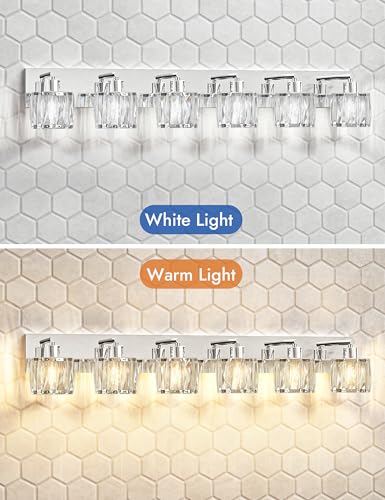 Crystal Vanity Lights for Bathroom (6 Count)