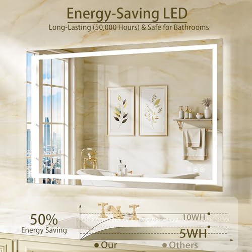 32"x48" LED Bathroom Mirror with Lights