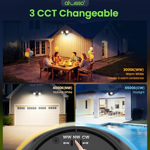 Motion Sensor Outdoor Lights Metal Heads