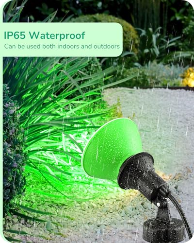 Halloween Outdoor PAR38 Green Flood LED Light Bulbs Dimmable 4Pack (4 Count)
