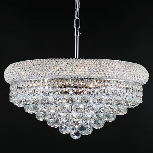 Chrome Crystal Chandeliers for Dining Room