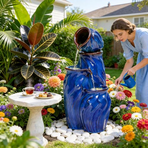 29" Ceramic Water Fountain Outdoor (72 Foot)