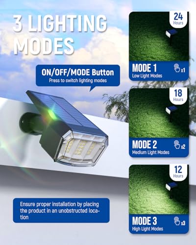 Solar Spot Lights Outdoor Waterproof (4 Count)