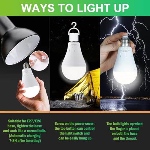 10 Pack Rechargeable Emergency Light Bulbs (10 Count)