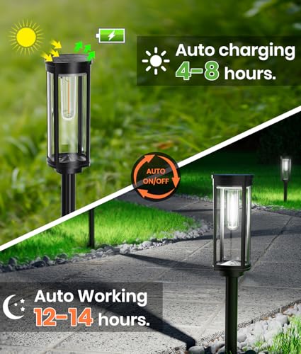4 Pack Solar Pathway Lights Outdoor (4 Count)