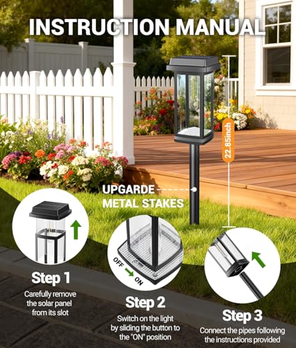 Solar Pathway Lights Outdoor (8 Count)