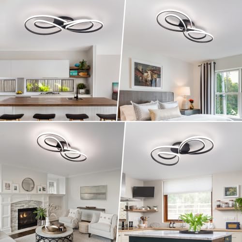 Modern LED Ceiling Light (Black)