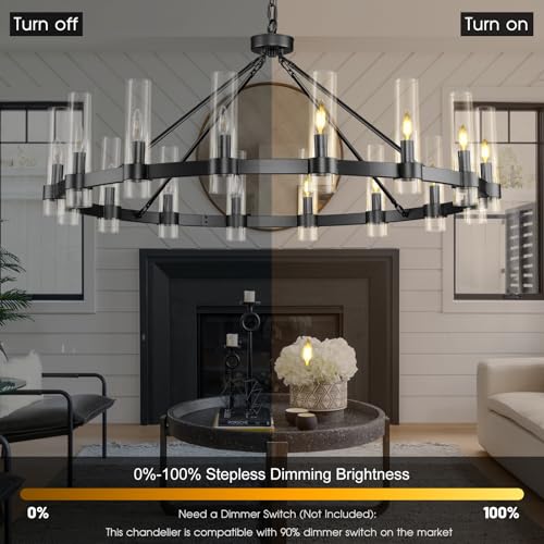 Black Wagon Wheel Chandelier