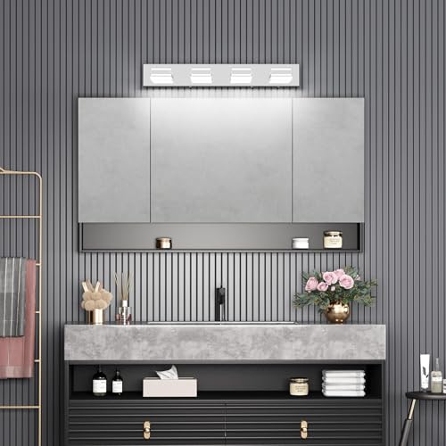 30inch Chrome Vanity Light for Bathroom with 5 Color Temperatures