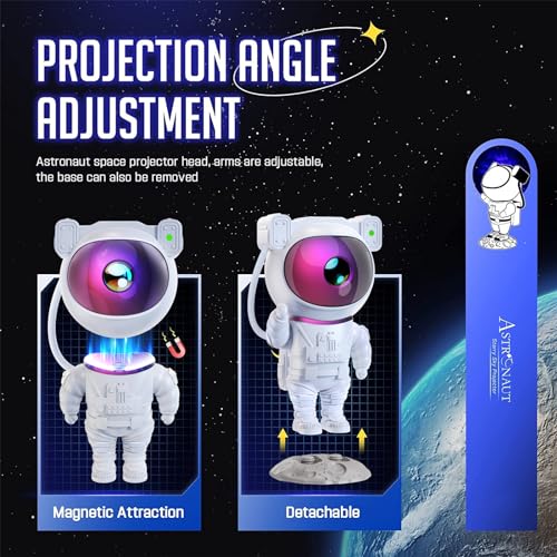 Colorful Astronaut Galaxy Projector