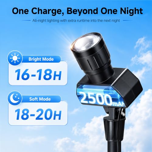 All Night Solar Spot Lights 2500mAh (6 Count)