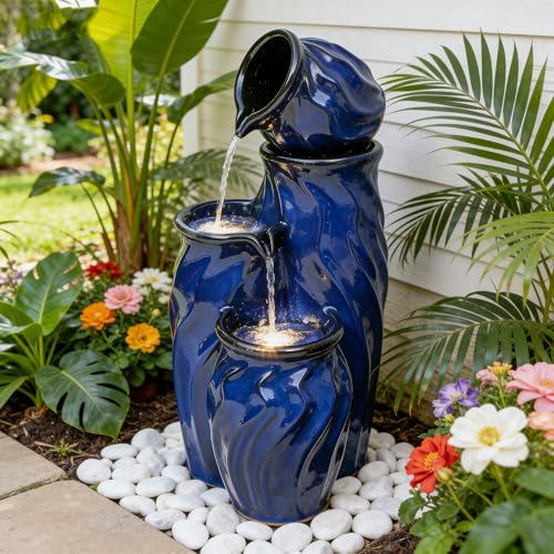 29" Ceramic Water Fountain Outdoor (72 Foot)