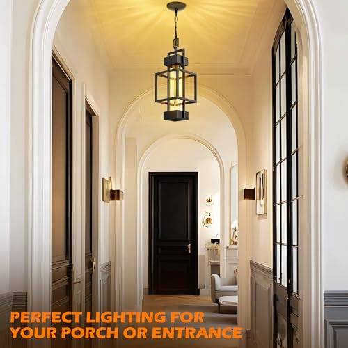 15'' Outdoor Indoor Pendant Light Exterior Hanging Lantern