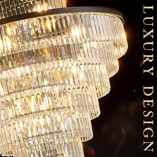 43.3" Large Crystal Chandelier